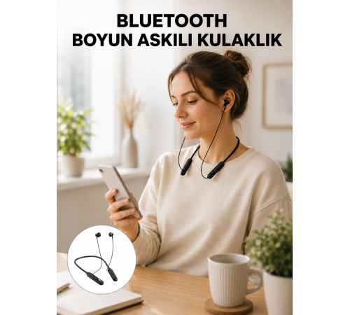 Ergonomik Tasarımlı Bluetooth Kulaklık – Gürültü Azaltmalı, Manyetik Yeni Nesil