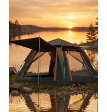 4 5 Kişilik Kamp Çadırı Güneşlikli Suya Dayanıklı Geniş Hacimli Outdoor