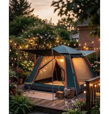 Geniş Aile Kamp Çadırı 240x210 cm Güneşlikli Otomatik Kurulum Outdoor Çadır