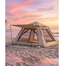 Büyük Aile Kamp Çadırı 240x240x160 cm Gölgelikli 6 Kişilik Outdoor Çadır