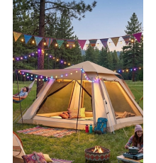 Güneşlikli Kamp Çadırı 240x240x160 cm 6 Kişilik Kolay Kurulum Outdoor