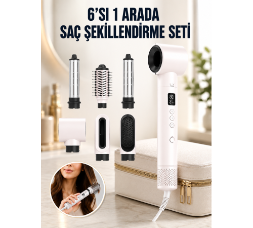 Negatif İyon Teknolojili 6-in-1 Profesyonel Saç Şekillendirici Yeni Nesil