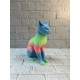 Pastel Rainbow Kedi Figürü Masa ve Raf Üstü Ev Dekorasyonu