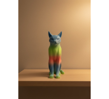 Açık Rainbow Kedi Biblo Modern Salon ve Raf Dekoru
