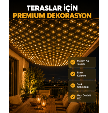 Dekoratif LED File Işık Ağ Tasarımlı Balkon Bahçe ve Oda Aydınlatması