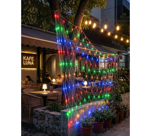 Ağ Şeklinde LED File Işık Dekoratif Ortam Aydınlatma Bahçe Balkon Süsü