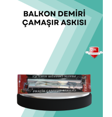 Kare Küpeşte Uyumlu Balkon Çamaşır Askısı 25x60 cm Beyaz Pratik