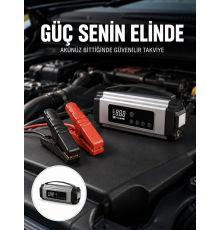 Yolda Kalmaya Son Dijital Ekranlı Akü Takviye ve Hava Kompresörü Çok Fonksiyonlu Acil Güç Ünitesi Yeni Nesil