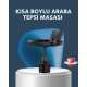 Araç İçi 360° Ayarlanabilir Bardaklık Tepsisi Geniş Yüzeyli ve Telefon Standlı