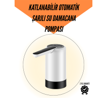 Şarjlı Su Pompası 8000mAh | Cam Damacana Uyumlu | Tek Tuşla Kontrol | USB Şarjlı Otomatik Dolum