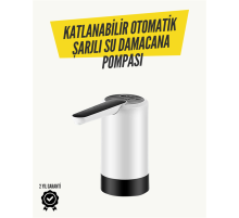 8000mAh Şarjlı Damacana Su Pompası | Tek Tuşla Otomatik Su Alımı | 40-80 Sn Dolum | Katlanabilir Tasarım