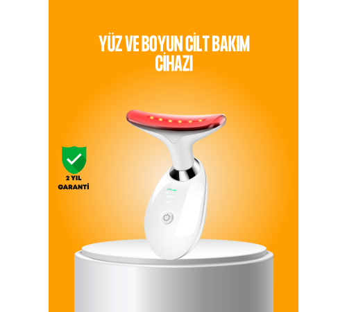 3 Modlu Boyun ve Yüz Bakım Cihazı – EMS, Temizleme, Sıcak Masaj ve Renkli Işık Terapi Özellikli