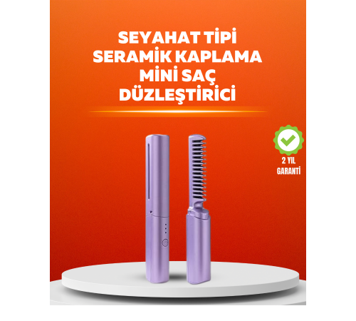 USB Şarjlı Kablosuz Saç Düzleştirici – Seyahat ve Günlük Kullanım