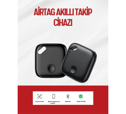 iOS Uyumlu Smart Tag | Uzun Pil Ömrü | Bul Uygulaması ile Entegre Akıllı Takip Cihazı