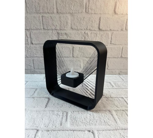 Kare Askılı Mumluk Duvara Asılan Şık Dekoratif Mumluk 16×16 cm