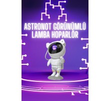 Astronot Şeklinde Bluetooth Hoparlör Gökyüzü Kumandalı Aydınlatma Lamba