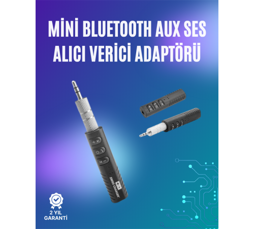 Bluetooth 4.1 Ses Alıcısı | 3.5mm Girişli Hoparlör & Kulaklıklar İçin Kablosuz Dönüştürücü