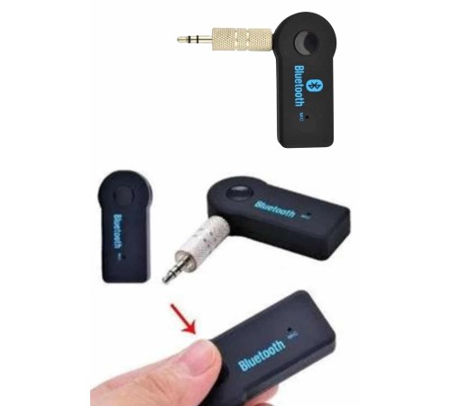 Yeni Nesil Bluetooth Aux Araç Kiti Siyah TV Tablet Telefon Araç Araba