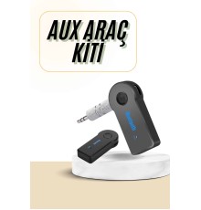 Bluetooth Araç Kiti Aux Çıkışlı Telefon Müzik Alıcı Tüm Cihazlara Uyumlu