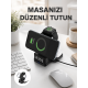 Kablosuz Şarjlı Dijital Masa Saati – 3 Parlaklık Seviyeli LED, Hızlı Şarj, Apple Uyumlu Yeni Nesil