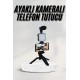 Telefon Tutucu Led Işıklı Kumandalı Mikrofon Telefon Vlog Video Kayıt