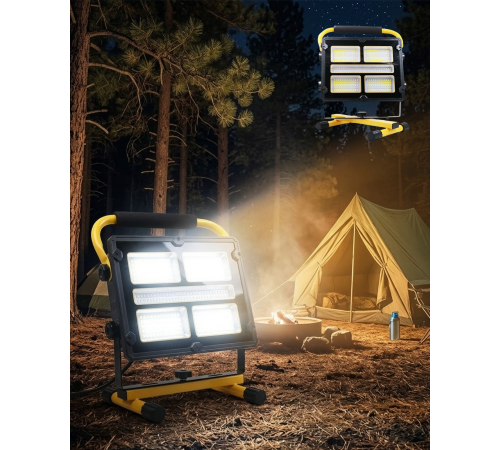 Solar ve USB Şarjlı Güçlü LED Çalışma Lambası Ayarlanabilir Açılı Kamp Feneri