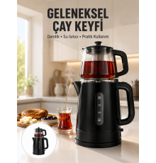 0,9 L Cam Demlik ve 1,7 L Su Haznesi ile Çay Keyfi Yeni Nesil