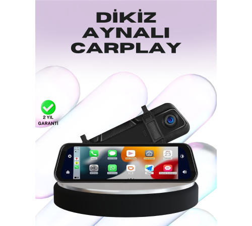 10 İnç Tam Dokunmatik Dikiz Aynası Kamera Ön Arka Full HD