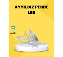 126 LED’li Yıldız Ay Perde Işık Prizden Çalışan Dekoratif Aydınlatma