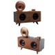 Bluetooth Nostalji Speaker Radyo Gramofon Ahşap Renk Vintage
