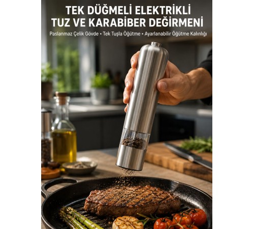 Elektrikli Baharat Öğütme Cihazı Ergonomik Şeffaf Gövde Yeni Nesil