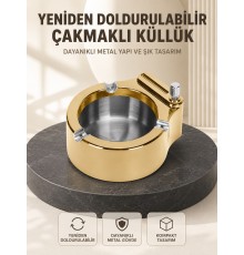 Yeniden Doldurulabilir Çakmaklı Küllük Dayanıklı Yapı