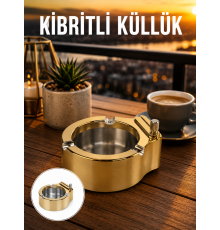 Çakmaklı Küllük Paslanmaz Metal Dayanıklı Tasarım Yeni Nesil