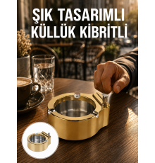 Çakmak Entegreli Küllük Yeniden Doldurulabilir Metal Gövde Yeni Nesil