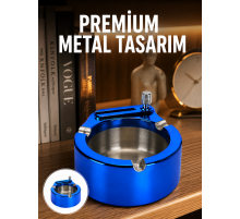 Dekoratif Çakmaklı Küllük Kolay Temizlenebilir Metal Yeni Nesil