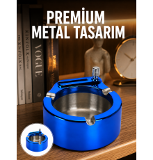Dekoratif Çakmaklı Küllük Kolay Temizlenebilir Metal Yeni Nesil