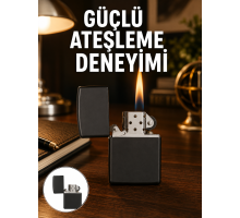 Çakmak Parlak Siyah Doldurulabilir Hedyelik Eşya Yeni Nesil