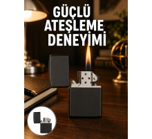 Çakmak Parlak Siyah Doldurulabilir Hedyelik Eşya Yeni Nesil
