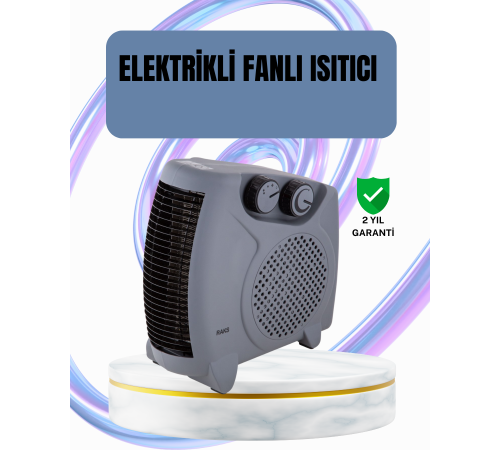 Fanlı Elektrikli Isıtıcı Termostatlı Güvenli Yanmaz Plastik Gövde
