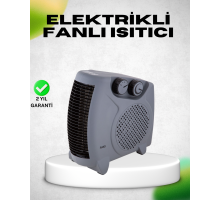 Fanlı Elektrikli Isıtıcı Termostatlı Güvenli Yanmaz Plastik Gövde
