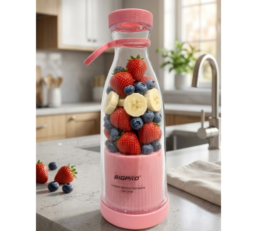Şarjlı Taşınabilir Blender USB Kablosuz Smoothie Yapıcı Pratik Kullanım