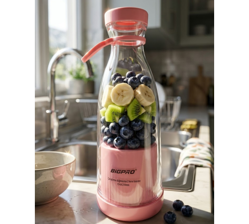 Mini Blender USB Şarjlı Smoothie Hazırlayıcı Kolay Temizlenebilir Tasarım