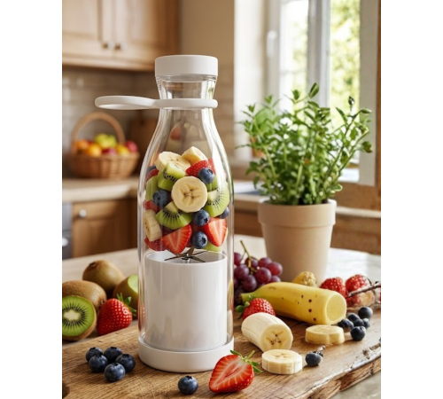 USB Şarjlı Mini Blender Taşınabilir Smoothie Yapıcı 380 ml Pratik Kullanım