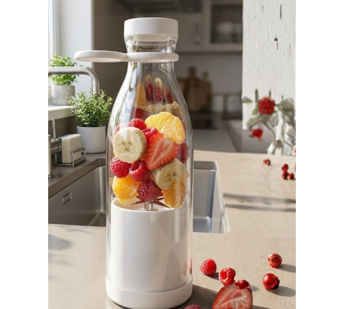 Şarjlı Taşınabilir Blender 380 ml USB Kablosuz Smoothie ve Meyve Karıştırıcı