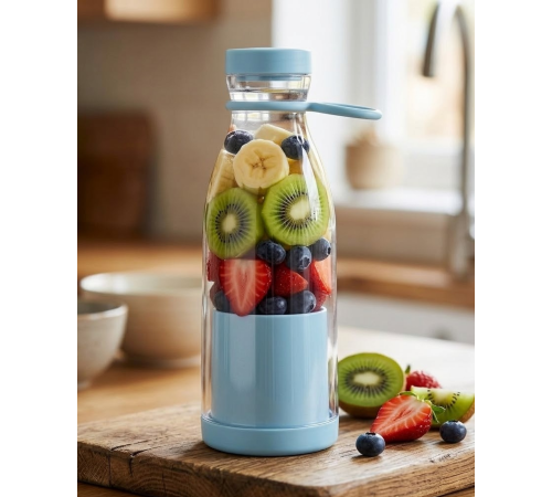 Kablosuz Taşınabilir Blender 380 ml Smoothie Milkshake Meyve Karıştırıcı
