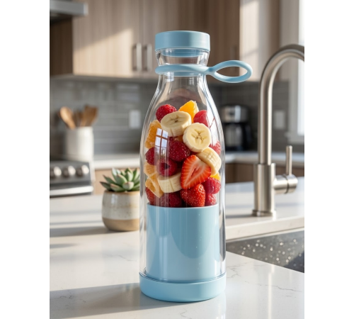 Mini Blender USB Şarjlı 380 ml Smoothie Hazırlayıcı Hafif ve Pratik Tasarım