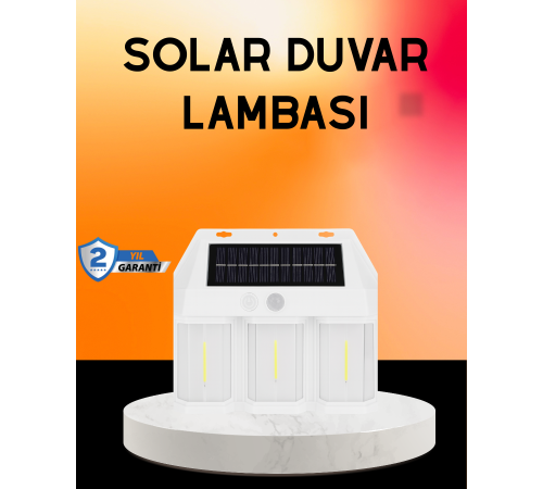 Güneş Enerjili 3 Modlu Duvar Apliği – Bahçe ve Garaj Aydınlatması