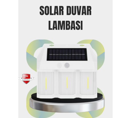 PIR Sensörlü Solar Lamba – Otomatik Şarj ve Gece Aydınlatma