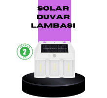 3 in 1 Solar Duvar Lambası – IP65 Su Geçirmez, Hareket Sensörlü