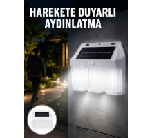 3 in 1 Solar Duvar Lambası – IP65 Su Geçirmez, Hareket Sensörlü Yeni Nesil